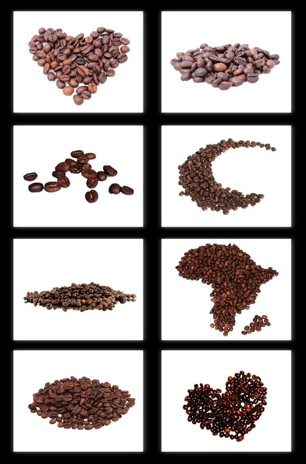 高清免抠咖啡豆png素材