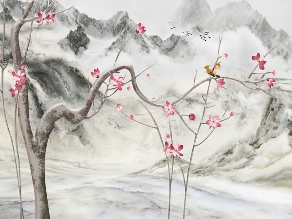 新中式背景墻