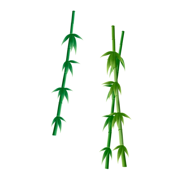 绿色清新竹子设计元素