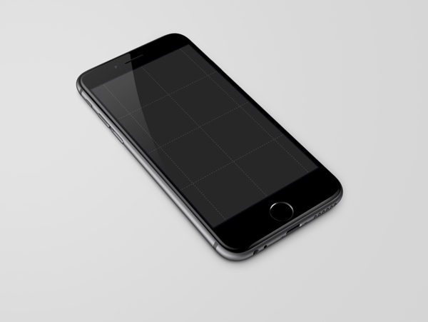 灰色iphone6斜面模板图片