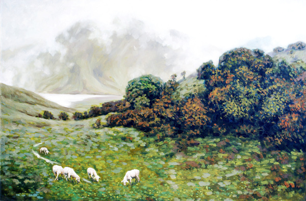 高原牧羊图片