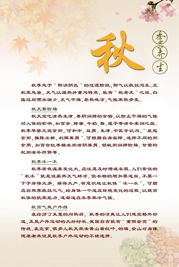 秋季養(yǎng)生圖片