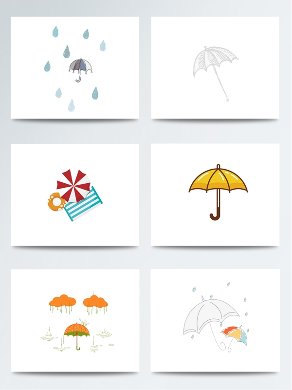 可爱卡通彩绘雨伞
