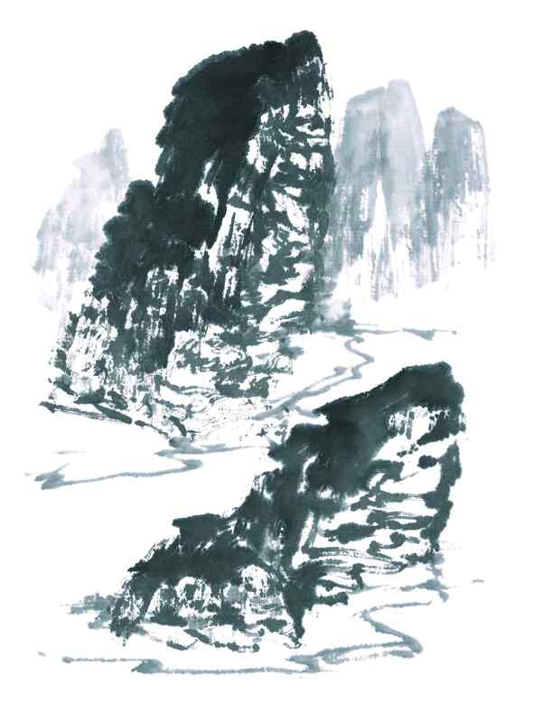 水墨山水畫圖片