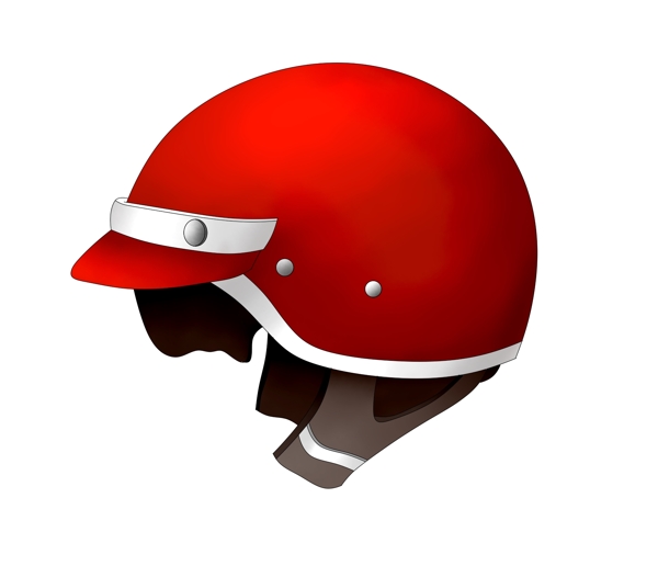 红色防护头盔插图