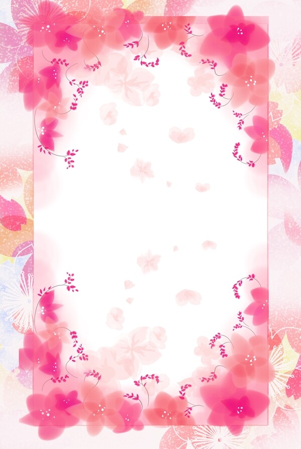 粉红色花背景