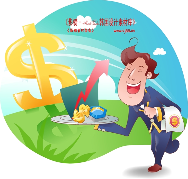 男性商業(yè)插畫商務(wù)矢量素材商務(wù)男性HanMaker韓國(guó)設(shè)計(jì)素材庫(kù)