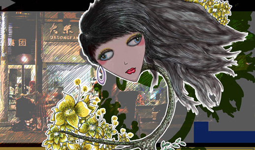 位圖人物女人色彩黃色免費(fèi)素材