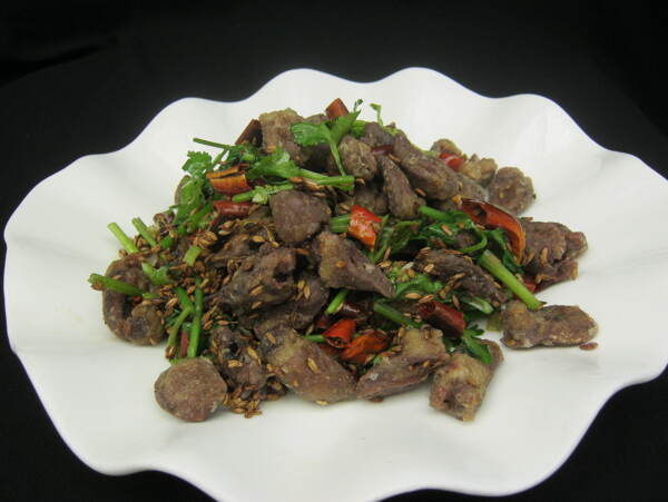 孜然雞心圖片
