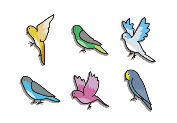 卡通鳥