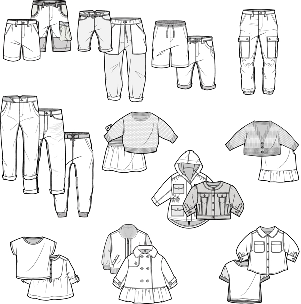 服裝款式圖圖片