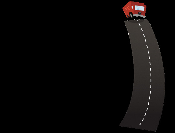 創(chuàng)意汽車道路png元素