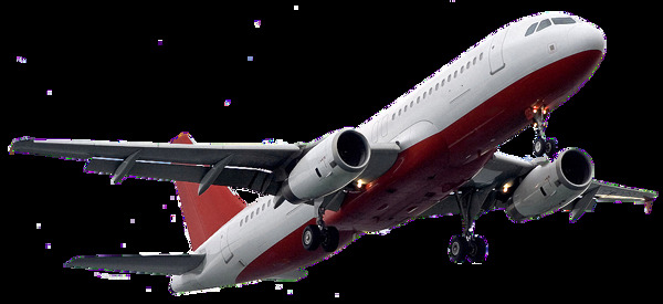 红色机身大飞机免抠png透明图层素材