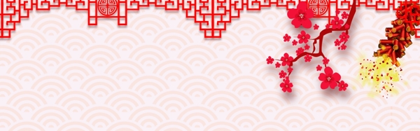 新年中國風簡約小清新banner