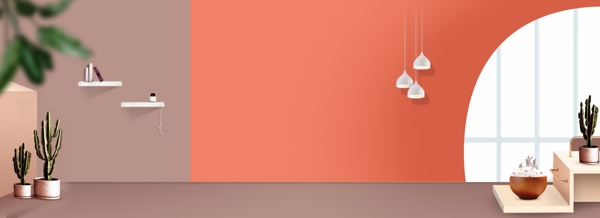 家居電商海報背景banner