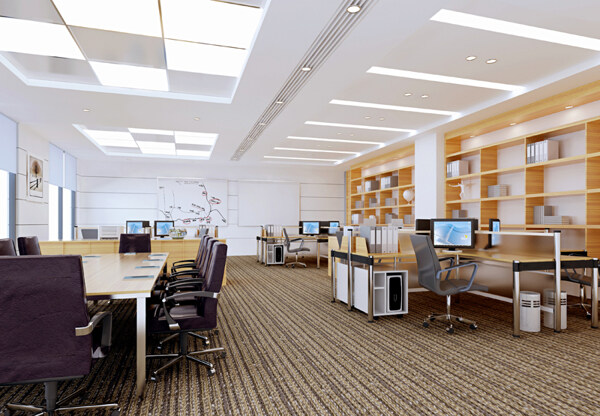 商业空间办公室装饰3D模型