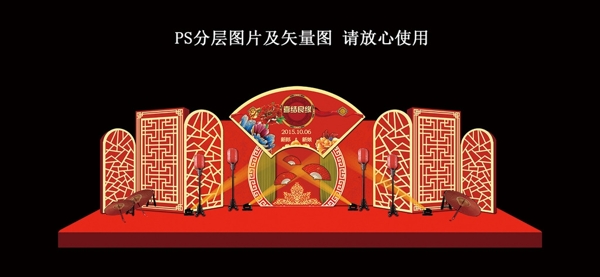 中式婚禮迎賓區(qū)