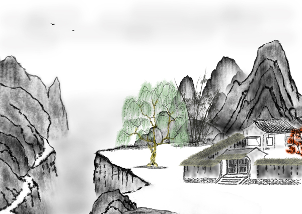 國(guó)畫(huà)山水圖片