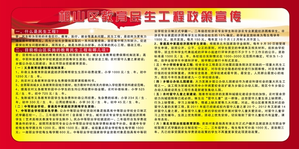 教育民生政策宣傳展板圖片