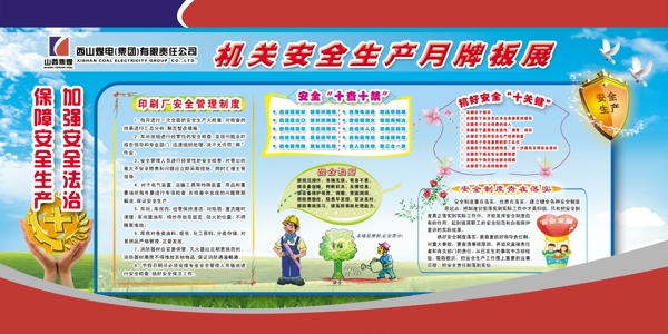 安全生產(chǎn)展板分層