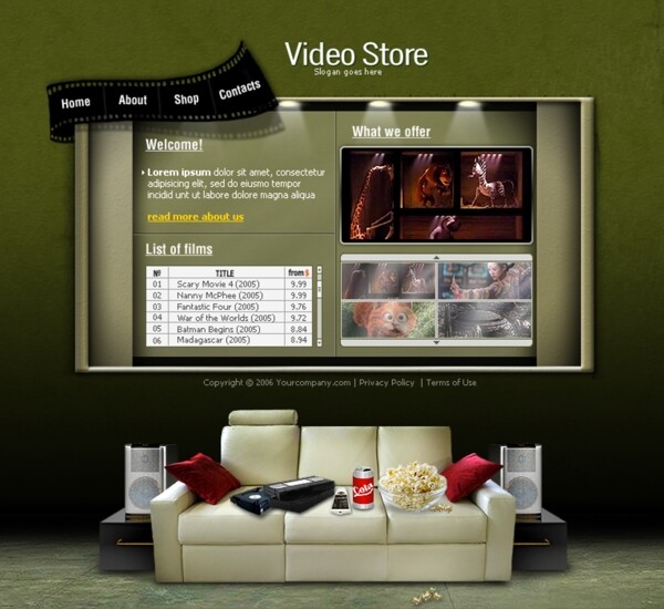 个性化电影网站模板