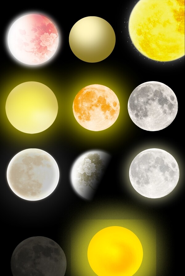 中秋节的月亮元素素材
