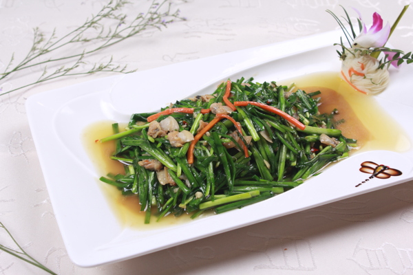 海螺肉炒韭菜圖片