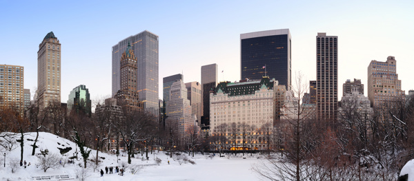 城市雪地
