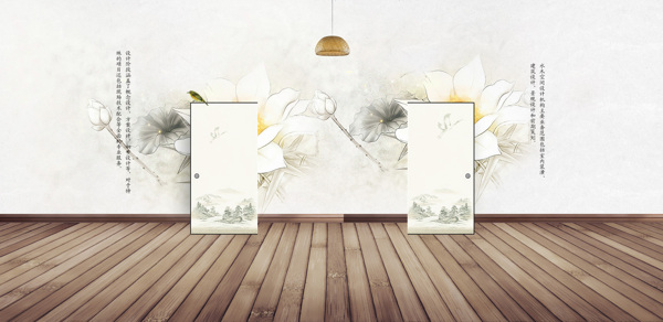 木質(zhì)地板室內(nèi)裝飾banner背景素材