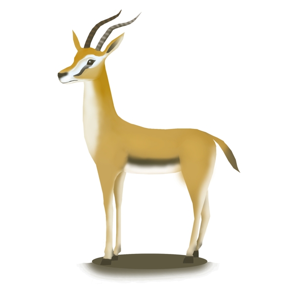 可商用高清手绘动物非洲羚羊