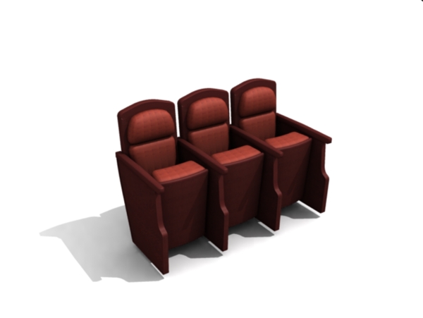 豪華影院公共座椅3D模型