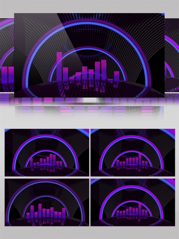 紫色律动光束视频素材