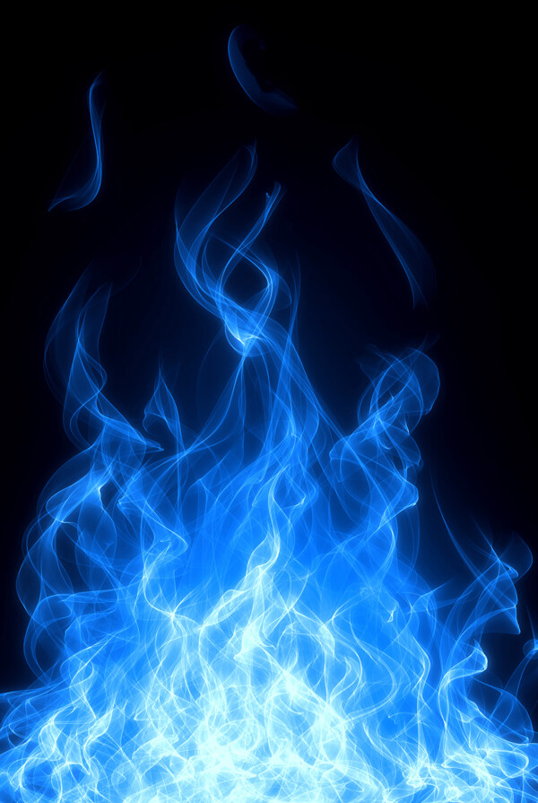 蓝色梦幻火焰背景