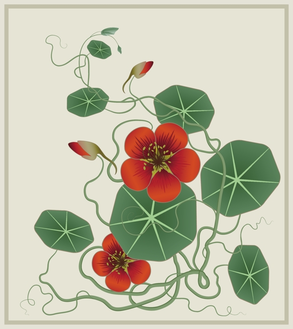 歐美花紋4156矢量EPS