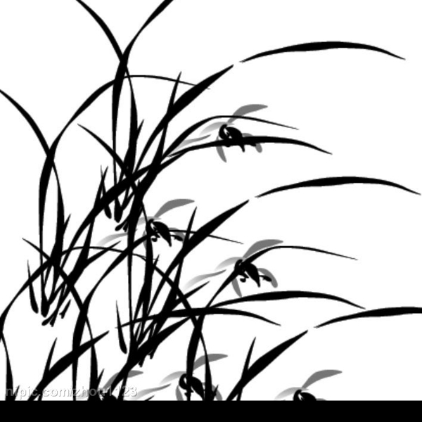 水墨蘭花