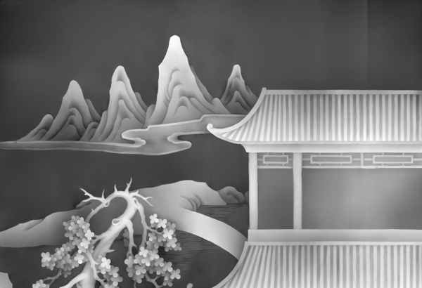 庭院山水風(fēng)景圖片