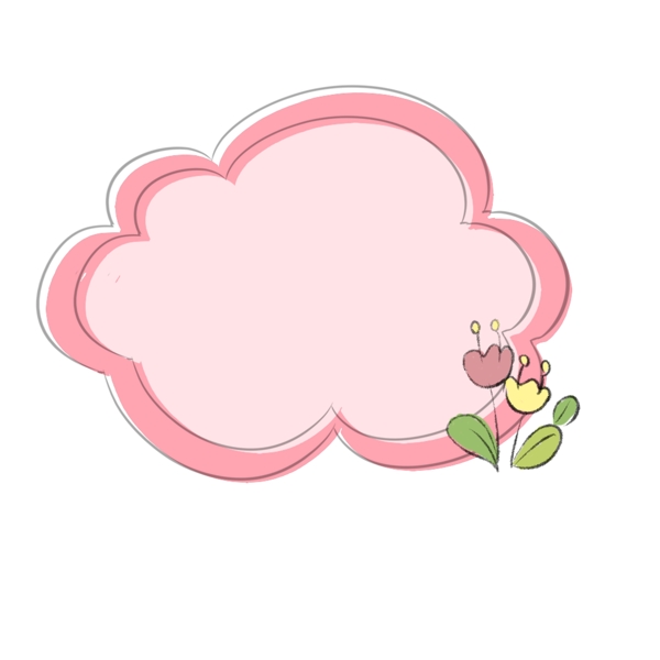 粉红色花朵边框