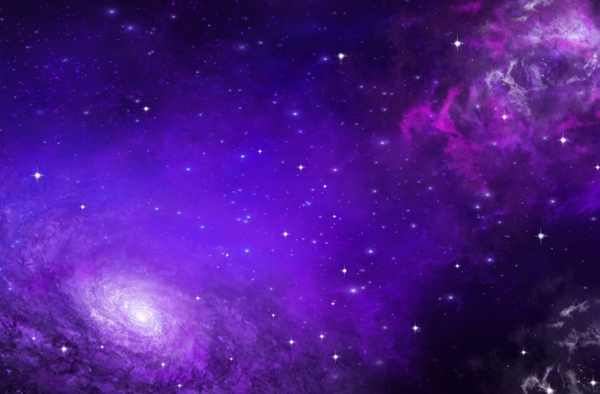 紫色星云星光背景