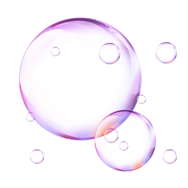 紫色气泡装饰元素图片