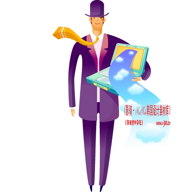 商業(yè)寓意插畫商務(wù)矢量素材商務(wù)男性HanMaker韓國設(shè)計素材庫