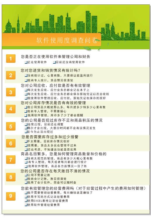 傳單調(diào)查問卷