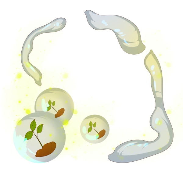 植樹節(jié)白色的邊框插畫