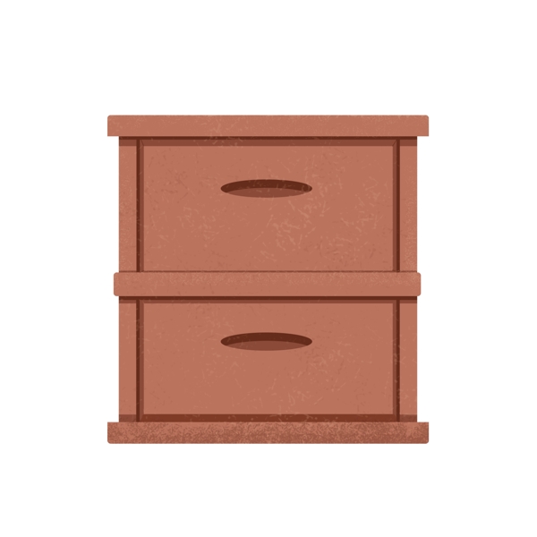 小型木质床头柜插画