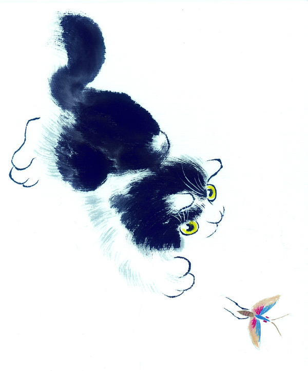 古圖繪畫動物貓
