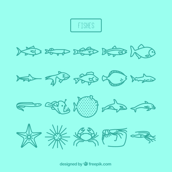 海洋生物图标