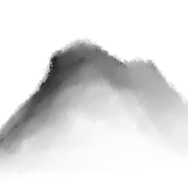 原創(chuàng)手繪水墨風景可商用元素山