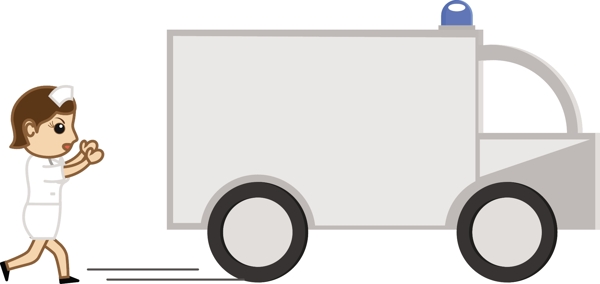 醫(yī)療車護(hù)醫(yī)卡通矢量字符