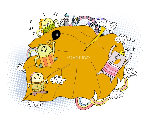韓國(guó)卡通記事本模板19