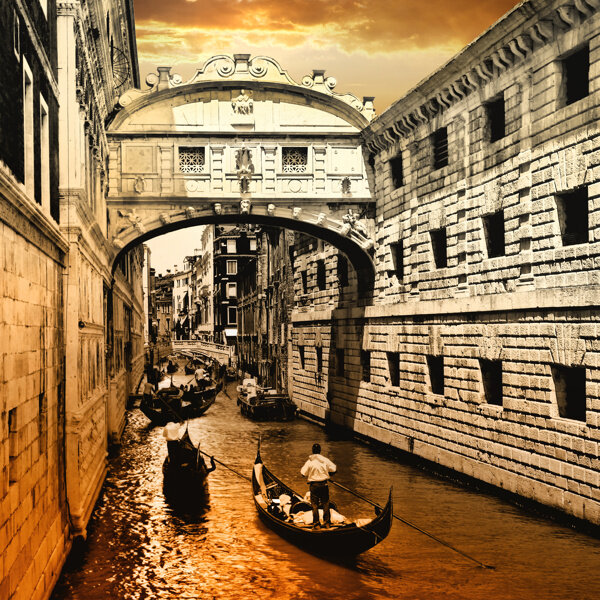 威尼斯小河风景