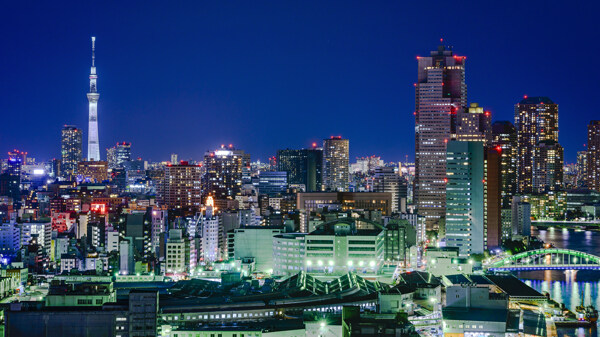 美麗城市夜景圖片